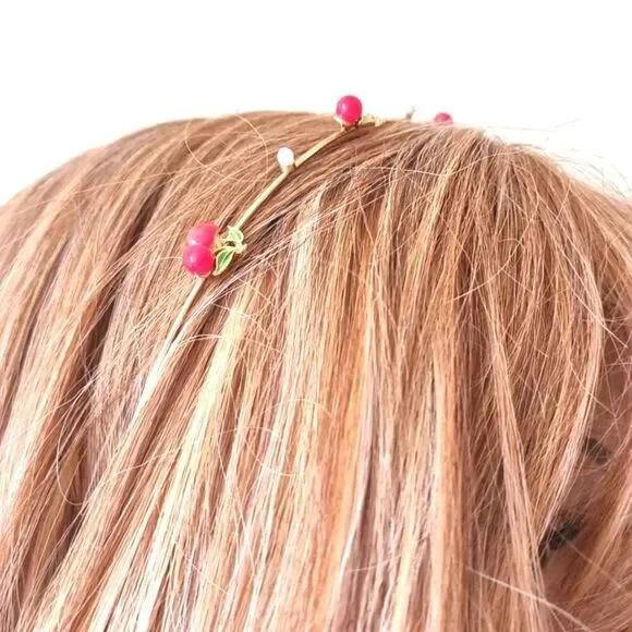 FREE PEOPLE Pearl Cherry gold headband | NWOT - Picture 5 of 6